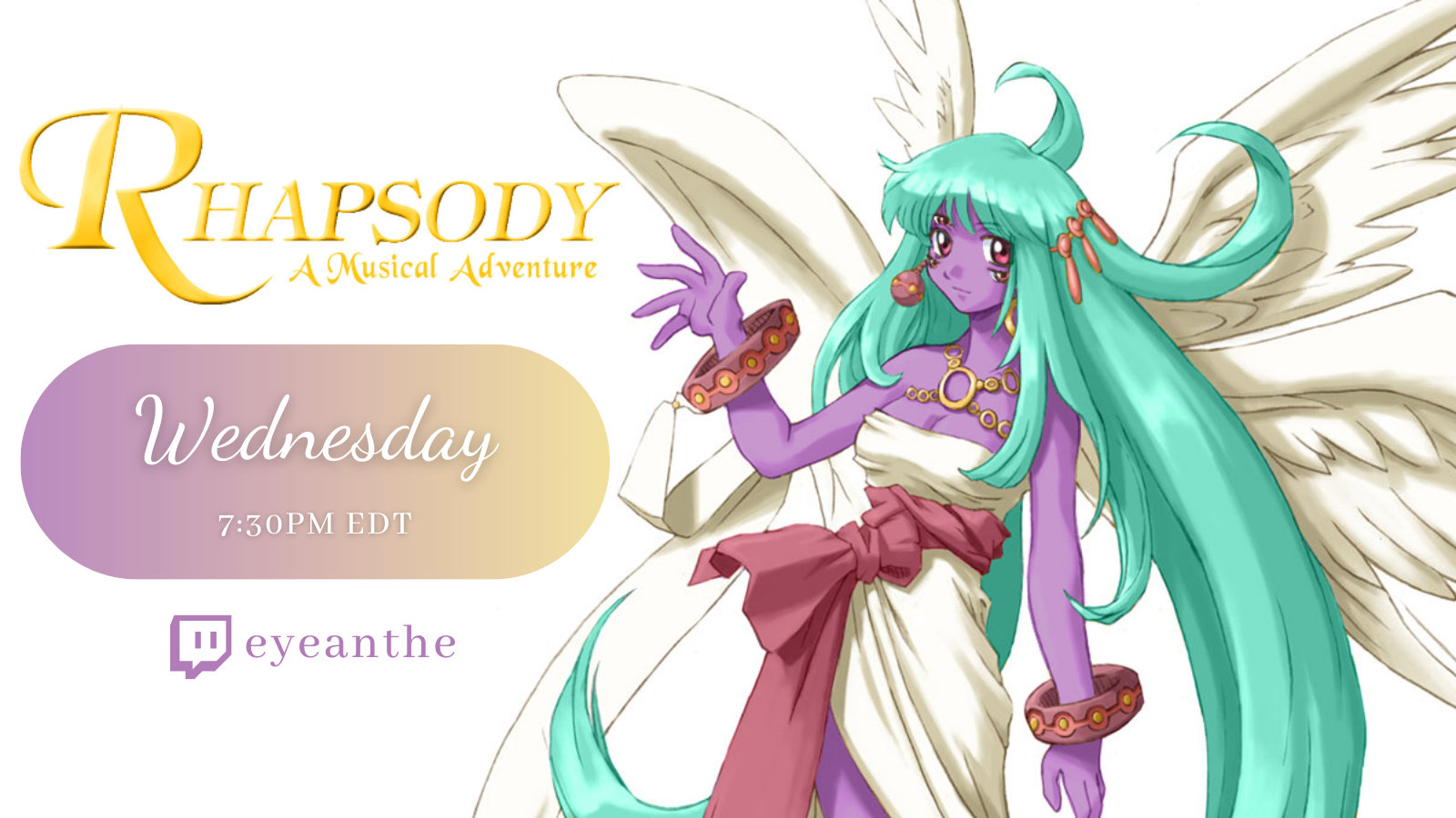 Promotional image for Rhapsody: A Musical Adventure with the
                                                mysterious cover character edited to look like Ianthe.